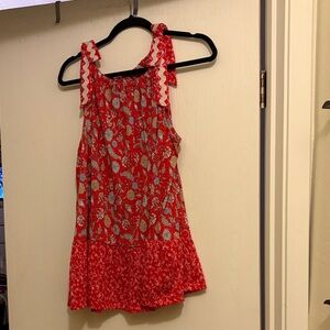 Cato Red and White Floral Tank Top